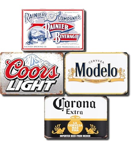 Corona Coors Samuel Adams アンティークサインボード Amazon.com: Bayyon Samuel Adoms Decorative Bottle Caps Metal Tin